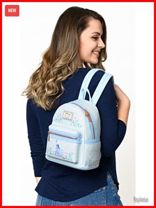 Loungefly Eeyore Mini Backpack Faux Leather Floral Print Disney Licensed main image 4